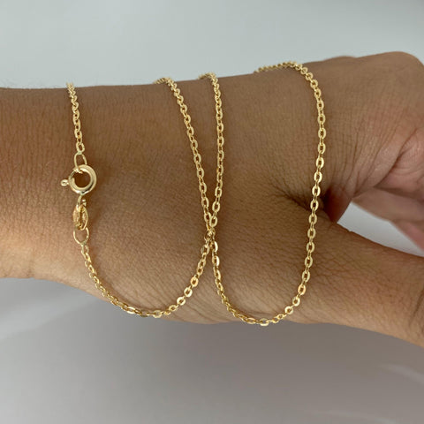 Cadena Italy Aro Seguido Oro amarillo 18k 2,54 Gr / 1,3 mm / 45 Cm *