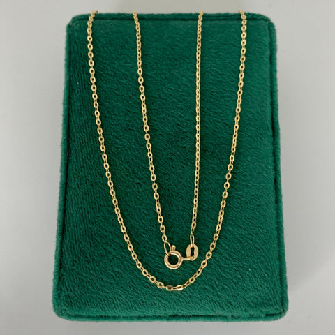 Cadena Italy Aro Seguido Oro amarillo 18k 2,54 Gr / 1,3 mm / 45 Cm *