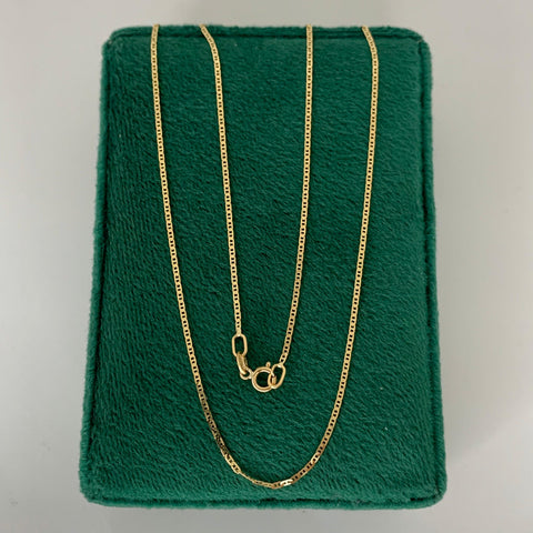 Cadena Italy Plana Oro amarillo 18k 1,57 Gr / 0,9 mm / 50 Cm *