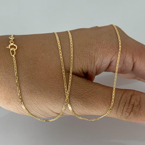 Cadena Italy Plana Oro amarillo 18k 1,54 Gr / 0,9 mm / 50 Cm