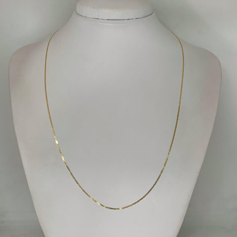 Cadena Italy Plana Oro amarillo 18k 1,57 Gr / 0,9 mm / 50 Cm *