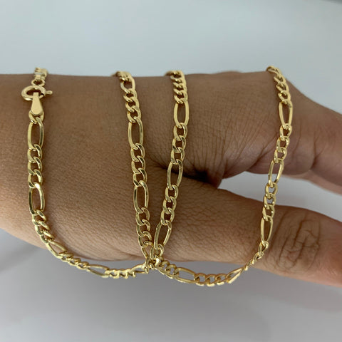 Cadena Italy  Tres Por Uno 3X1 CT Oro amarillo 18k 5,40 Gr / 3,1 mm / 60 Cm