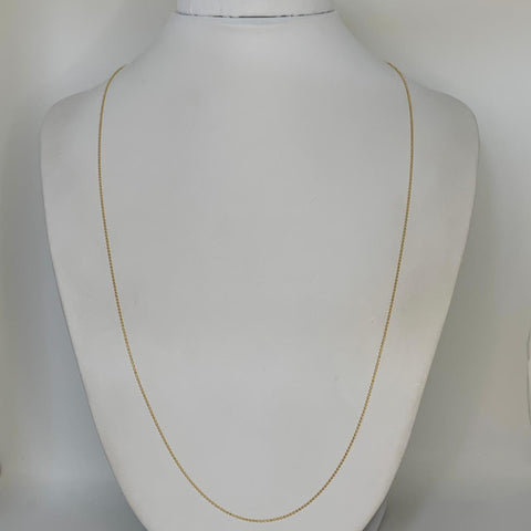 Cadena Italy Mini Militar Oro amarillo 18k +1 / 1,93 Gr / 0,6 mm / 60 Cm