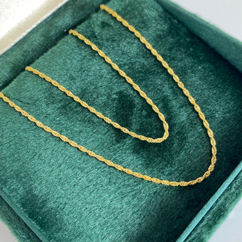 Cadena Italy Mini Lazo Oro amarillo 18k +1 / 0,85 Gr / 0,8 mm / 45 Cm
