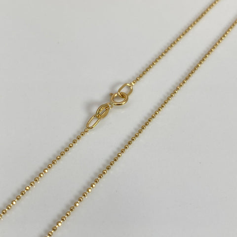 Cadena Italy Mini Militar Oro amarillo 18k +1 / 1,61 Gr / 0,7 mm / 40 Cm *