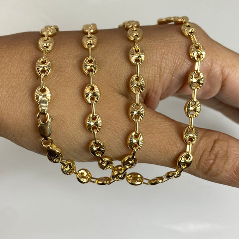 Cadena GC Eslabon Marino Diamantada Oro amarillo 18k 15,32 Gr / 5,4 mm / 65 Cm *