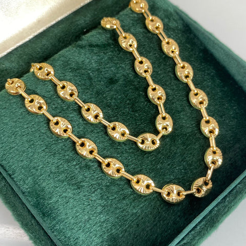Cadena GC Eslabon Marino Diamantada Oro amarillo 18k 15,32 Gr / 5,4 mm / 65 Cm *