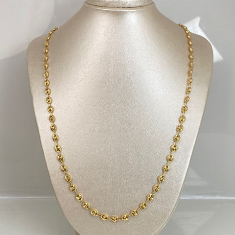 Cadena GC Eslabon Marino Diamantada Oro amarillo 18k 15,32 Gr / 5,4 mm / 65 Cm *