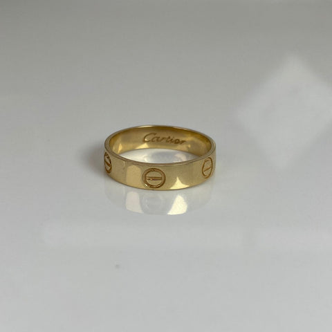 Anillo Argolla CT Oro amarillo 18k / Talla 8 1/2 / 3,90 Gr *