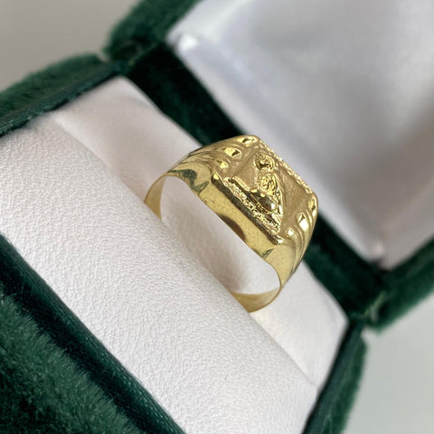 Anillo Buho Oro amarillo 18k / Talla 5 / 1,34 Gr