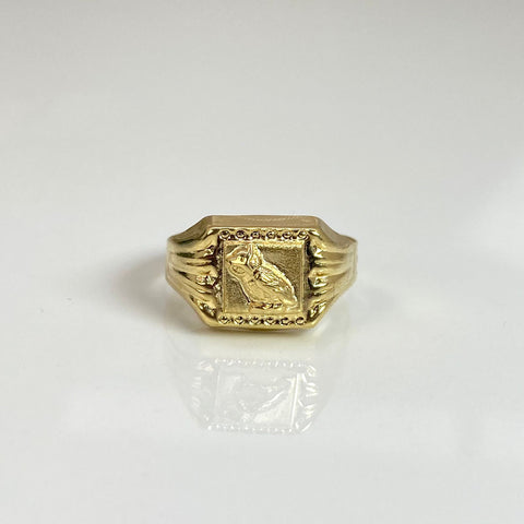 Anillo Buho Oro amarillo 18k / Talla 5 / 1,34 Gr