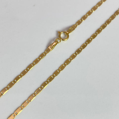 Cadena Italy Plana Oro amarillo 18k 3,85 Gr / 1,7 mm / 62 Cm *