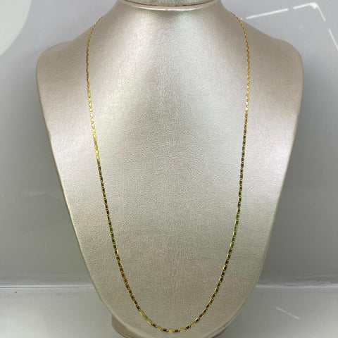 Cadena Italy Plana Oro amarillo 18k 3,79 Gr / 1,7 mm / 60 Cm *