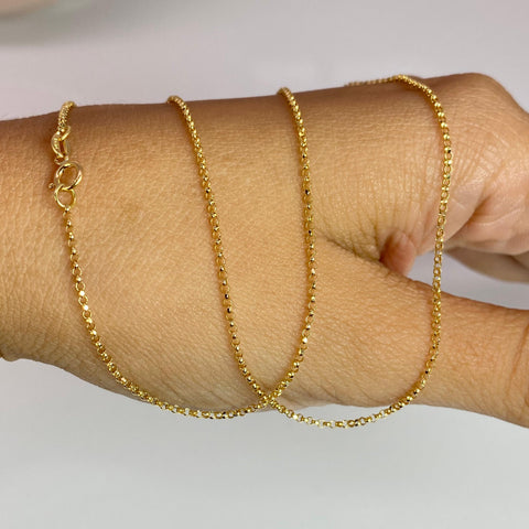 Cadena Italy Aro Seguido Oro amarillo 18k 1,60 Gr / 1 mm / 45 Cm *