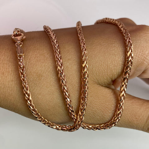 Cadena Italy Franco Oro rosa 18k +2 / 7,90 Gr / 2,5 mm / 50 Cm *