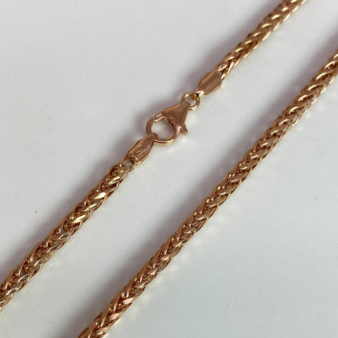 Cadena Italy Franco Oro rosa 18k +2 / 7,90 Gr / 2,5 mm / 50 Cm *
