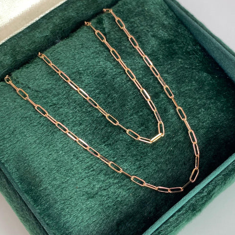 Cadena Italy Mini Cajón Oro rosa 18k +2 / 3,37 Gr / 1,6 mm / 50 Cm *