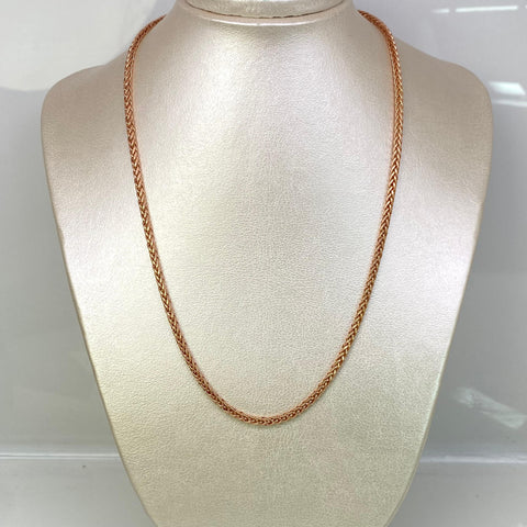 Cadena Italy Franco Oro rosa 18k +2 / 7,90 Gr / 2,5 mm / 50 Cm *