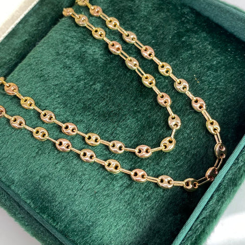 Cadena GC Eslabón Marino Tres oros 18k 6,50 Gr / 3,3 mm / 60 Cm *