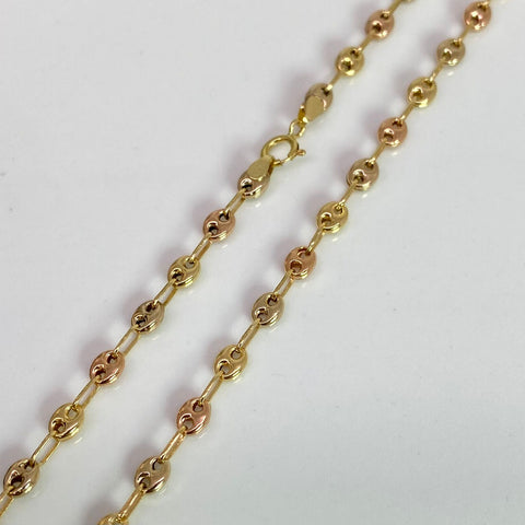 Cadena GC Eslabón Marino Tres oros 18k 6,50 Gr / 3,3 mm / 60 Cm *