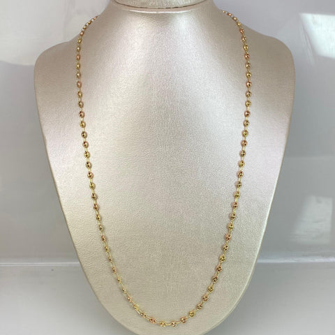 Cadena GC Eslabón Marino Tres oros 18k 6,50 Gr / 3,3 mm / 60 Cm *