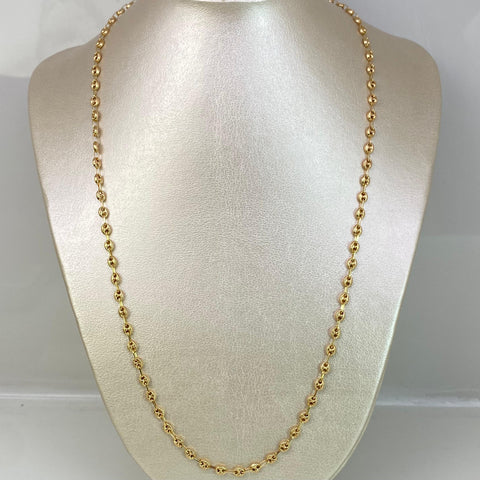 Cadena GC Eslabón Marino Diamantado Oro amarillo 18k 10,60 Gr / 4 mm / 60 Cm *