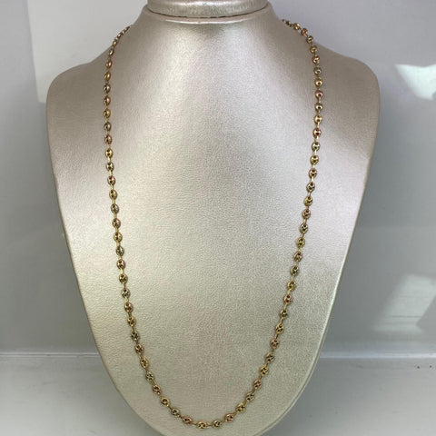 Cadena GC Eslabón Marino Tres oros 18k 8,22 Gr / 3,6 mm / 60 Cm *