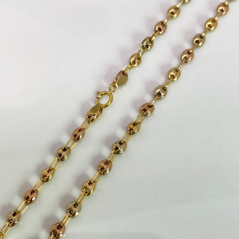 Cadena GC Eslabón Marino Tres oros 18k 7,41 Gr / 2,8 mm / 60 Cm *