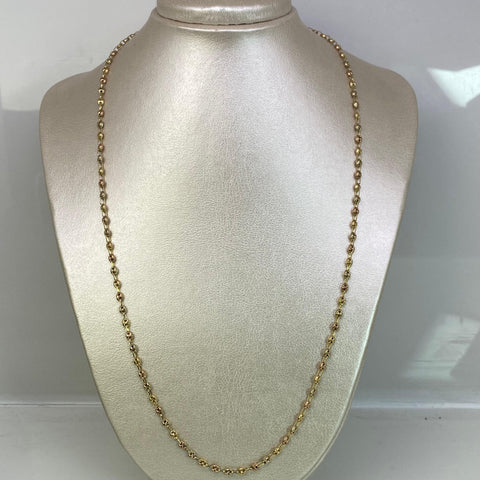 Cadena GC Eslabón Marino Tres oros 18k 5,42 Gr / 3 mm / 60 Cm *