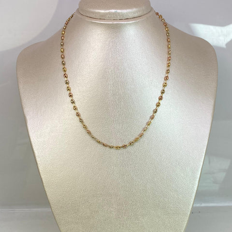 Cadena GC Eslabón Marino Tres oros 18k 5,12 Gr / 2,8 mm / 40 Cm *