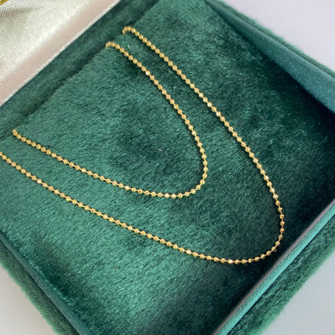 Cadena Italy Militar Diamantada Oro amarillo 18k +1 / 2,96 Gr / 1 mm / 50 Cm *