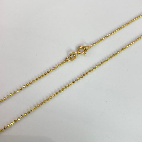 Cadena Italy Mini Militar Oro amarillo 18k +1 / 2,92 Gr / 1 mm / 50 Cm *