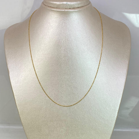 Cadena Italy Mini Militar Oro amarillo 18k +1 / 2,0 Gr / 0,8 mm / 45 Cm *