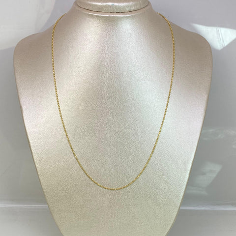 Cadena Italy Mini Militar Oro amarillo 18k +1 / 2,92 Gr / 1 mm / 50 Cm *