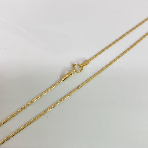Cadena Italy Plana Diamantada Oro amarillo 18k 1,61 Gr / 1 mm / 45 Cm