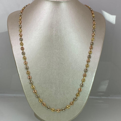Cadena GC Diamantada Tres oros 18k 14,53 Gr / 5,5 mm / 60 Cm *