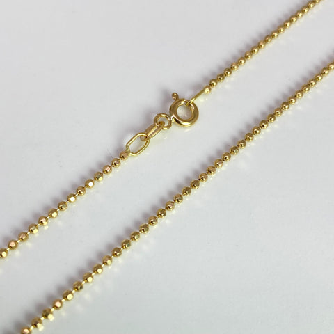 Cadena Italy Militar Diamantada Oro amarillo 18k +1 / 5,37 Gr / 1,5 mm / 50 Cm