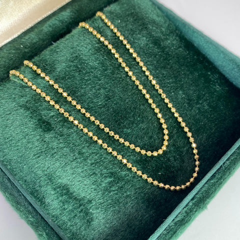 Cadena Italy Militar Diamantada Oro amarillo 18k +1 / 6,31 Gr / 1,2 mm / 60 Cm