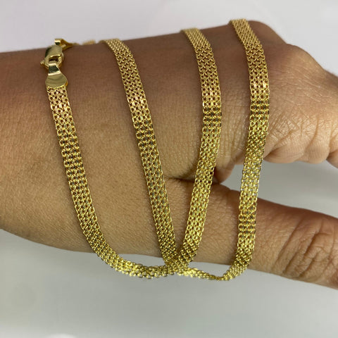 Cadena Italy China Diamantada Oro amarillo 18k +1 / 8,31 Gr / 3,6 mm / 60 Cm *