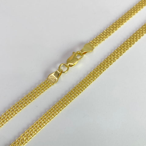 Cadena Italy China Diamantada Oro amarillo 18k +1 / 8,40 Gr / 3,6 mm / 60 Cm *