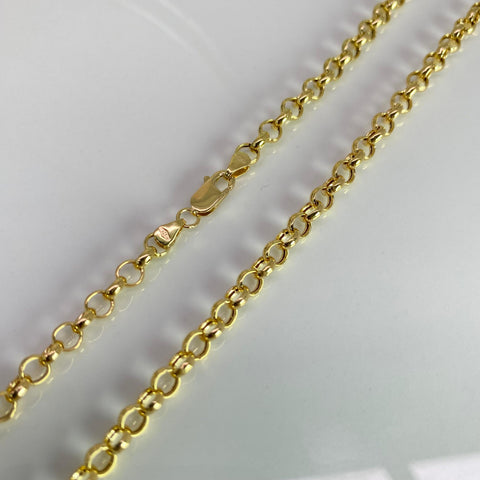 Cadena Italy Aro Seguido Oro amarillo 18k 6,73 Gr / 4 mm / 50 Cm