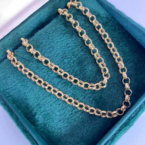 Cadena Italy Aro Seguido Oro amarillo 18k 6,73 Gr / 4 mm / 50 Cm