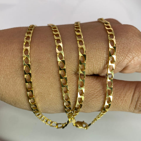 Cadena Italy Panzer Oro amarillo 18k 12,90 Gr / 3 mm / 60 Cm *