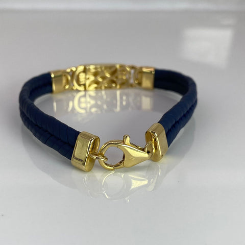 Pulso Italy Medusa Especial Oro amarillo y Oro blanco 18k +3 / 9,75 Gr / 8,7 mm / 21,5 Cm *