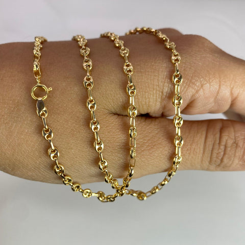 Cadena GC Eslabón Marino Oro amarillo 18k 4,73 Gr / 3 mm / 45 Cm *