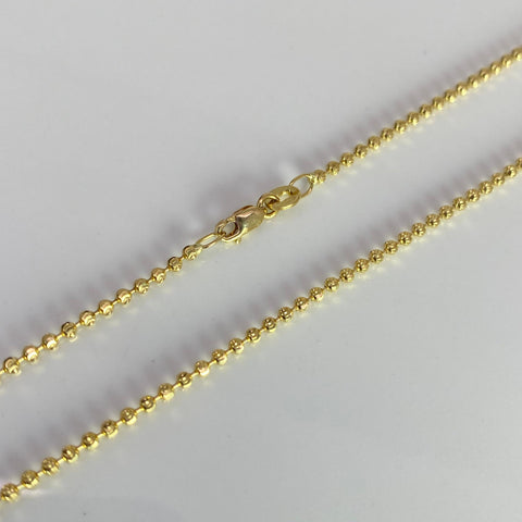 Cadena Italy Militar Diamantada Oro amarillo 18k +1 / 5,45 Gr / 1,5 mm / 45 Cm *