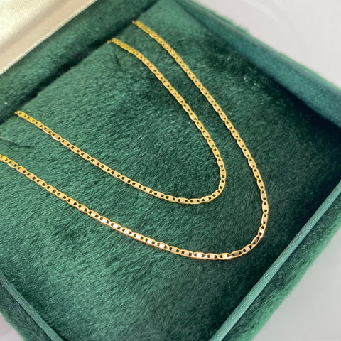 Cadena Italy Plana Oro amarillo 18k 1,51 Gr / 1 mm / 45 Cm *