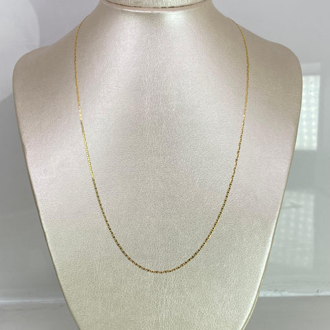 Cadena Italy Plana Oro amarillo 18k 1,66 Gr / 1 mm / 50 Cm *