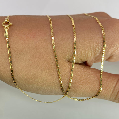 Cadena Italy Plana Oro amarillo 18k 1,66 Gr / 1 mm / 50 Cm *