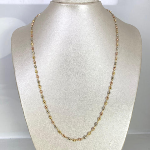 Cadena GC Diamantada Tres oros 18k 5,61 Gr / 3,0 mm / 55 Cm *